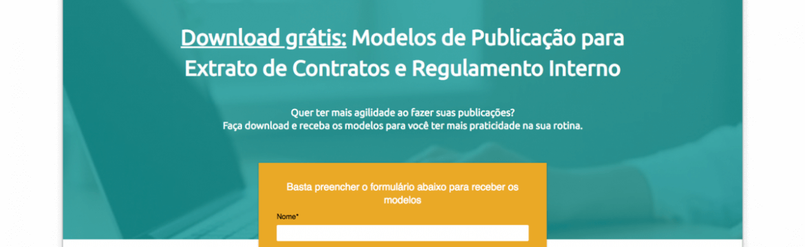 Modelo de Publicação para Extrato de Contrato e Regulamento Interno  