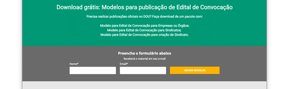 Modelos para publicação de Edital de Convocação  